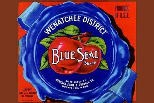 Wenatchee District Blue Seal Brand Apples - Art Print