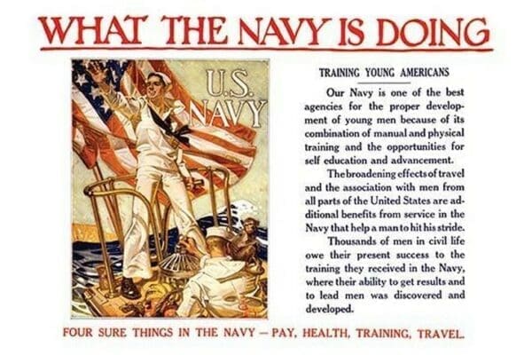 What the Navy is doing - Training young Americans Four sure things in the Navy - pay