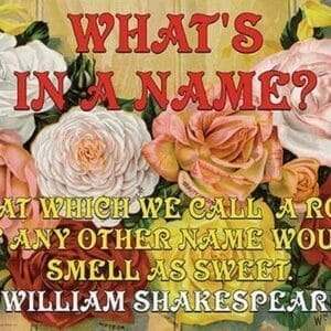 What's in a Name? by William Shakespeare - Art Print