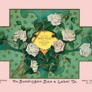 White Rose Soap by Buedingen Box & Label Co. - Art Print