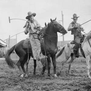 Wild West Polo Played by Cowboys on Horses at Coney Island - Art Print