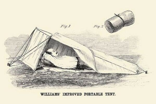 William's Improved Portable Tent - Art Print