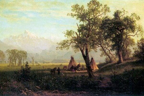 Wind River Mountains in Nebraska by Albert Bierstadt - Art Print