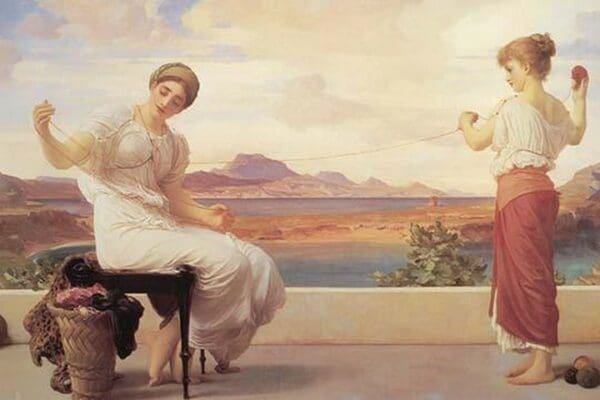 Winding the Skein by Frederick Leighton - Art Print