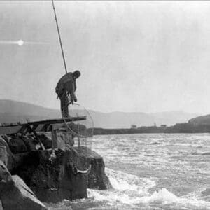 Wishham Fishing Platform by Edward S. Curtis - Art Print