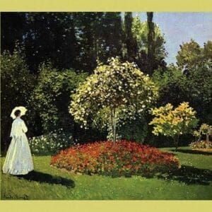 Woman in the Garden by Claude Monet - Art Print