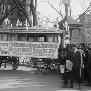 Woman's Suffrage Bus - Art Print