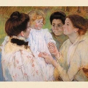 Women Admiring a Child by Mary Cassatt - Art Print