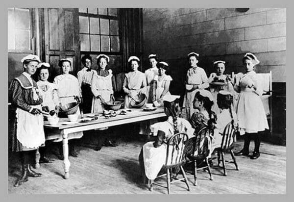 Women in Home Economics Class - Art Print