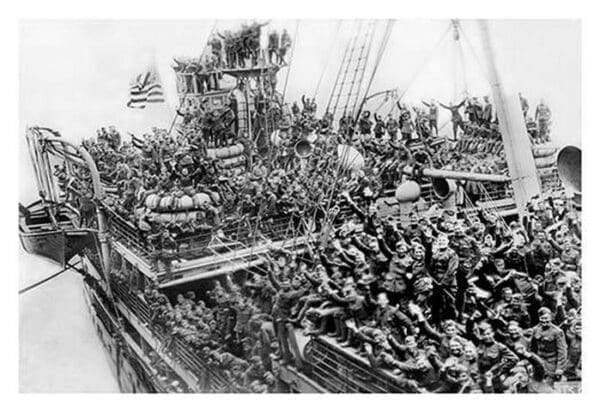 World War One Troop Ship - Art Print