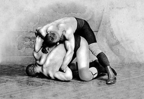 Wrist Roll: Russian Wrestlers - Art Print