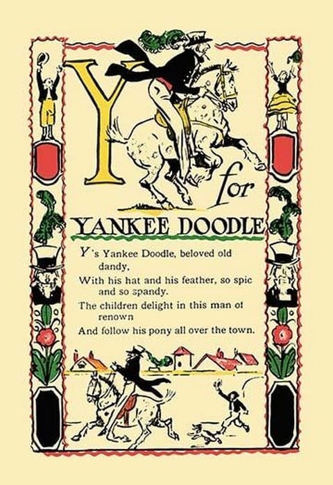 Y for Yankee Doodle by Tony Sarge - Art Print