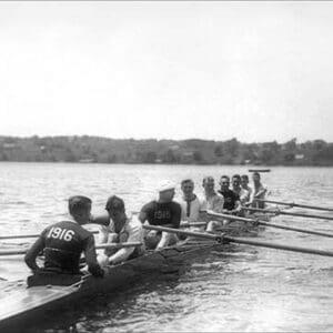 Yale varsity crew practicing - Art Print