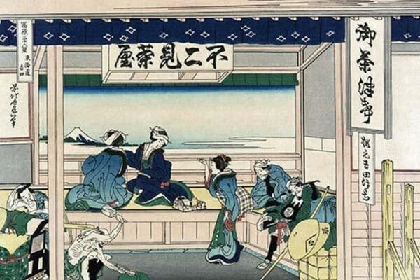 Yoshida at Tokaido by Katsushika Hokusai - Art Print