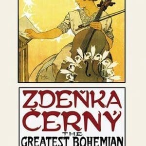 Zdenka Cerny: The Greatest Bohemian Violoncellist by Alphonse Mucha - Art Print