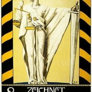 Zeichnet 8. Kreigsanleihe by J. Weiner Hoflieferant - Art Print