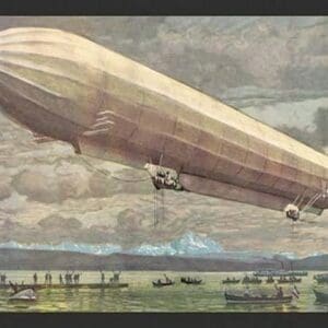 Zeppelin Above Lake Constance - Art Print