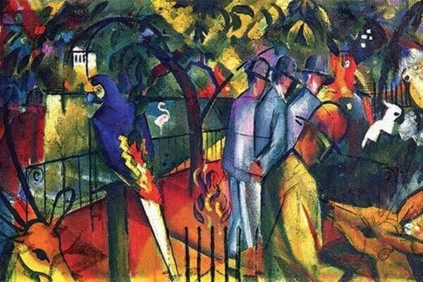 Zoological gardens by August Macke - Art Print