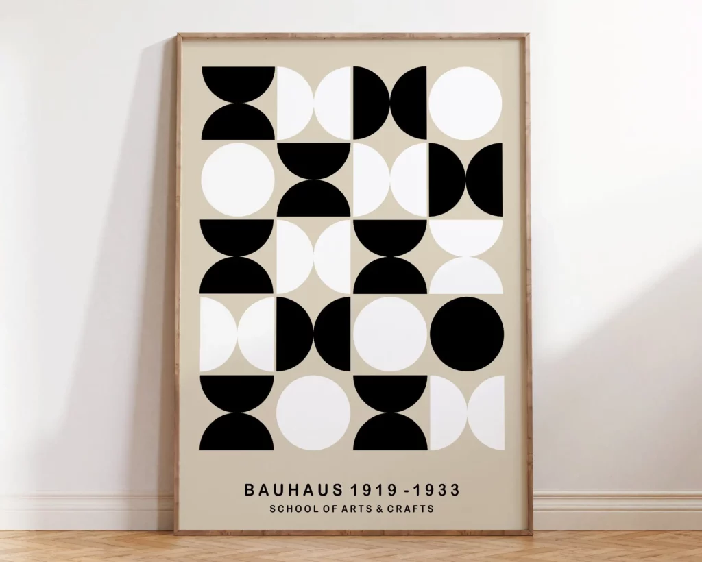 Modernist Bauhaus Geometric Canvas Poster Living Room Wall Art Retro Prints Mid Century Home Decorative Wall Art Painting 32