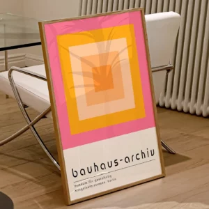 Modernist Bauhaus Geometric Canvas Poster Living Room Wall Art Retro Prints Mid Century Home Decorative Wall Art Painting 20