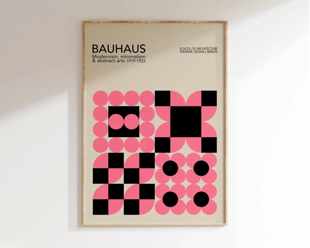 Modernist Bauhaus Geometric Canvas Poster Living Room Wall Art Retro Prints Mid Century Home Decorative Wall Art Painting 44