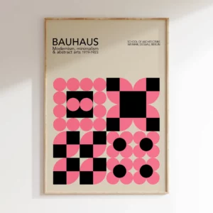 Modernist Bauhaus Geometric Canvas Poster Living Room Wall Art Retro Prints Mid Century Home Decorative Wall Art Painting 44