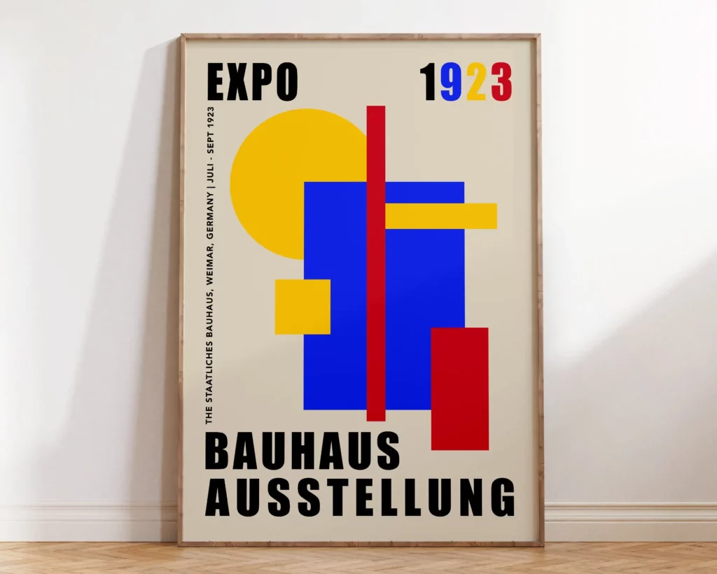 Modernist Bauhaus Geometric Canvas Poster Living Room Wall Art Retro Prints Mid Century Home Decorative Wall Art Painting 5