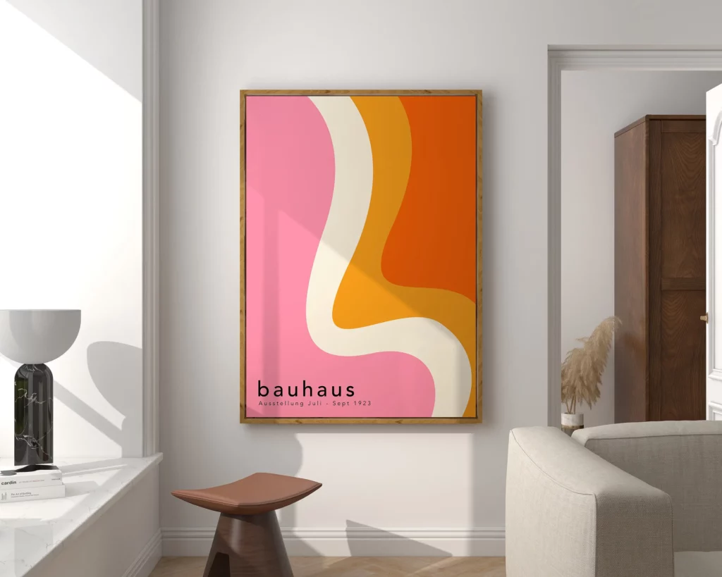 Modernist Bauhaus Geometric Canvas Poster Living Room Wall Art Retro Prints Mid Century Home Decorative Wall Art Painting 33