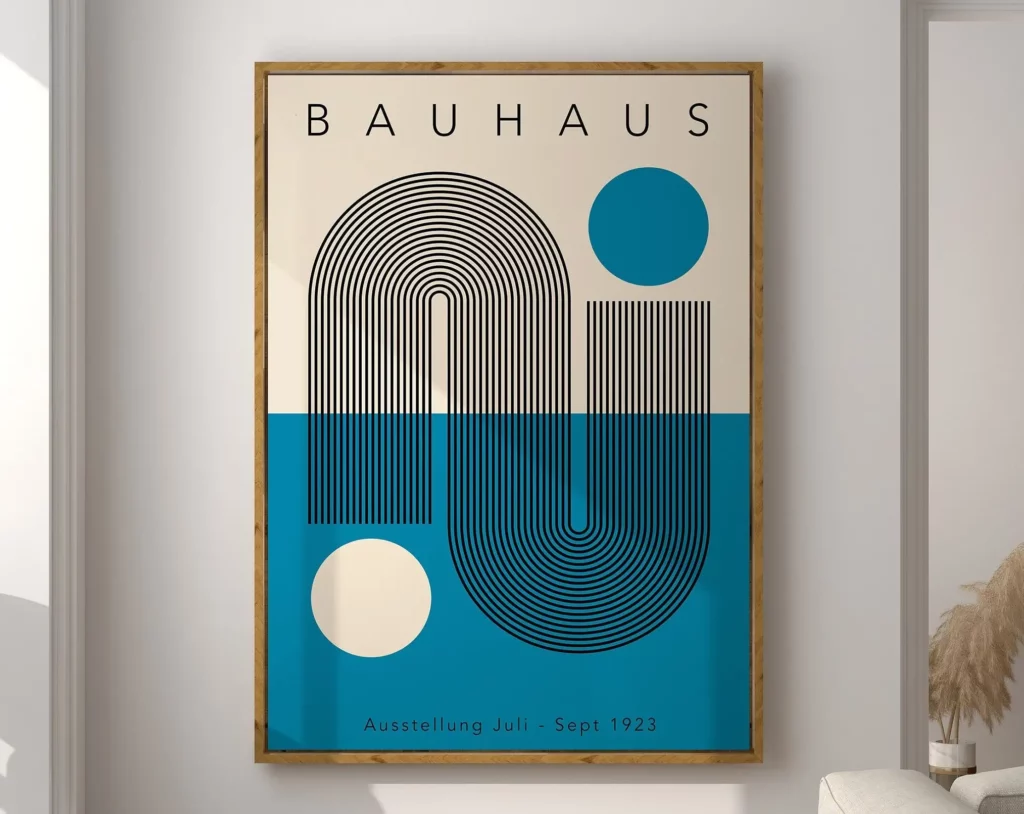 Modernist Bauhaus Geometric Canvas Poster Living Room Wall Art Retro Prints Mid Century Home Decorative Wall Art Painting 41